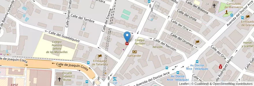 Mapa de ubicacion de Farmacia - Calle Serrano 149 en Spain, Community Of Madrid, Community Of Madrid, Área Metropolitana De Madrid Y Corredor Del Henares, Madrid.