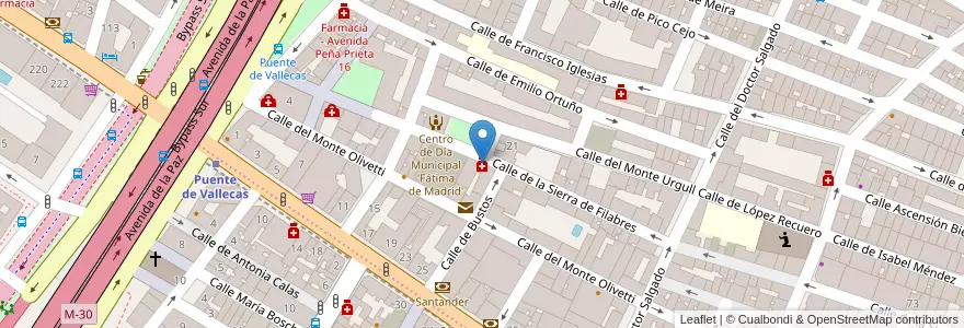 Mapa de ubicacion de Farmacia - Calle Sierra de Filabres 26 en Spagna, Comunidad De Madrid, Comunidad De Madrid, Área Metropolitana De Madrid Y Corredor Del Henares, Madrid.