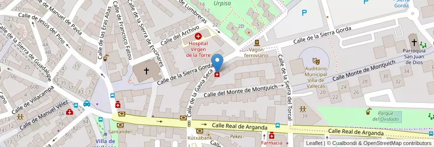 Mapa de ubicacion de Farmacia - Calle Sierra Gorda 30 en اسپانیا, بخش خودمختار مادرید, بخش خودمختار مادرید, Área Metropolitana De Madrid Y Corredor Del Henares, مادرید.