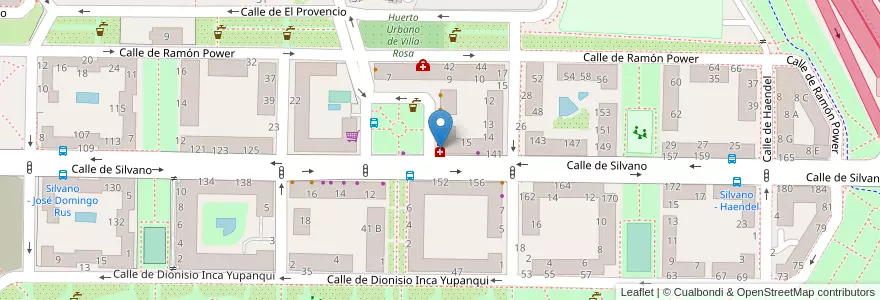 Mapa de ubicacion de Farmacia - Calle Silvano 137 en Spanien, Autonome Gemeinschaft Madrid, Autonome Gemeinschaft Madrid, Área Metropolitana De Madrid Y Corredor Del Henares, Madrid.