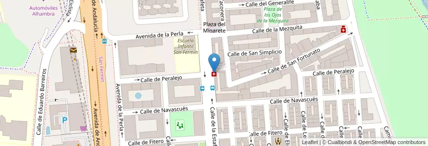 Mapa de ubicacion de Farmacia - Calle Taconera 16 en اسپانیا, بخش خودمختار مادرید, بخش خودمختار مادرید, Área Metropolitana De Madrid Y Corredor Del Henares, مادرید.