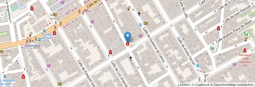 Mapa de ubicacion de Farmacia - Calle Timoteo Domingo 25 en إسبانيا, منطقة مدريد, منطقة مدريد, Área Metropolitana De Madrid Y Corredor Del Henares, مدريد.