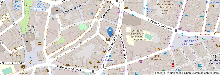 Mapa de ubicacion de Farmacia - Calle Toledo 46 en Sepanyol, Comunidad De Madrid, Comunidad De Madrid, Área Metropolitana De Madrid Y Corredor Del Henares, Madrid.