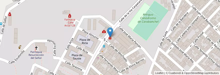 Mapa de ubicacion de Farmacia - Calle Vía Carpetana 73 en Испания, Мадрид, Мадрид, Área Metropolitana De Madrid Y Corredor Del Henares, Мадрид.
