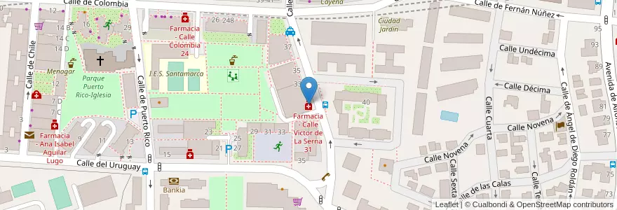 Mapa de ubicacion de Farmacia - Calle Víctor de La Serna 31 en Spanien, Autonome Gemeinschaft Madrid, Autonome Gemeinschaft Madrid, Área Metropolitana De Madrid Y Corredor Del Henares, Madrid.