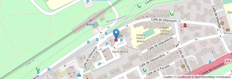 Mapa de ubicacion de Farmacia - Calle Villamanín 31 en إسبانيا, منطقة مدريد, منطقة مدريد, Área Metropolitana De Madrid Y Corredor Del Henares, مدريد.