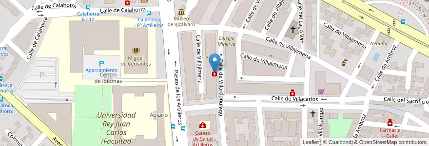 Mapa de ubicacion de Farmacia - Calle Villardondiego 26 en إسبانيا, منطقة مدريد, منطقة مدريد, Área Metropolitana De Madrid Y Corredor Del Henares, مدريد.