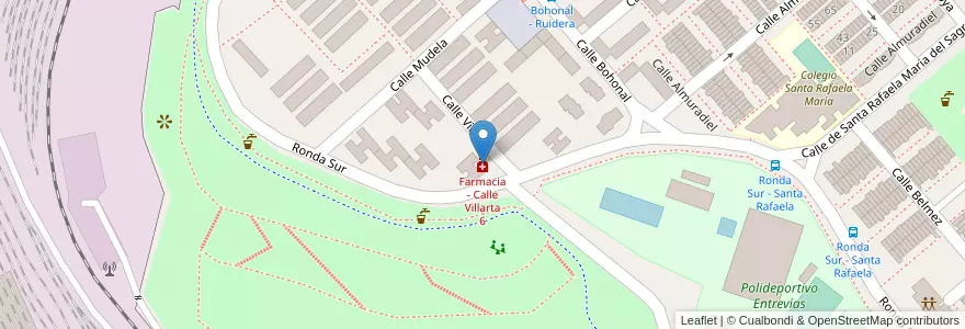 Mapa de ubicacion de Farmacia - Calle Villarta 6 en スペイン, マドリード州, Comunidad De Madrid, Área Metropolitana De Madrid Y Corredor Del Henares, Madrid.