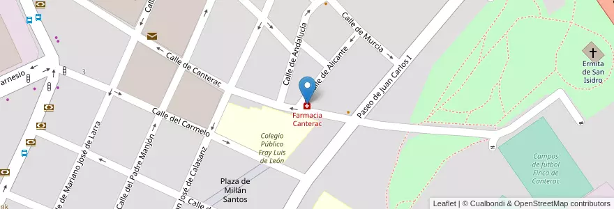 Mapa de ubicacion de Farmacia Canterac en スペイン, カスティーリャ・イ・レオン州, Valladolid, Valladolid.