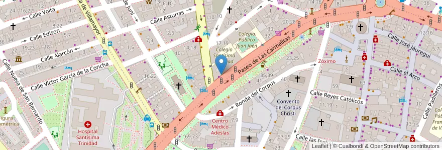Mapa de ubicacion de Farmacia Carmelitas en 西班牙, Castilla Y León, Salamanca, Campo De Salamanca, Salamanca.