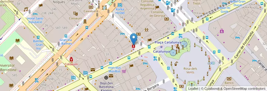 Mapa de ubicacion de Farmàcia Catalunya en Sepanyol, Catalunya, Barcelona, Barcelonès, Barcelona.