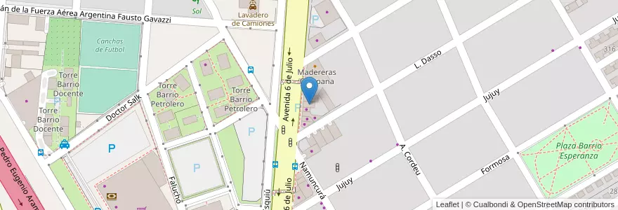 Mapa de ubicacion de Farmacia Chiessa en Arjantin, Buenos Aires, Partido De Campana.