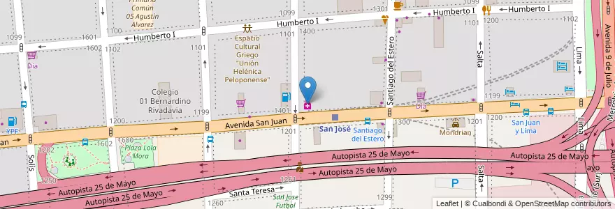 Mapa de ubicacion de Farmacia, Constitucion en Argentine, Ciudad Autónoma De Buenos Aires, Comuna 1, Buenos Aires.