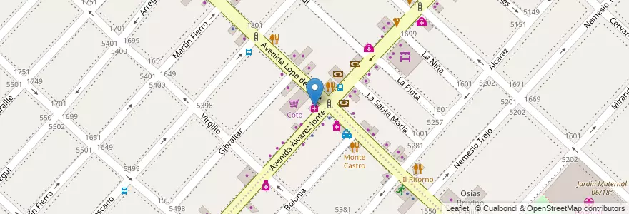 Mapa de ubicacion de Farmacia Cubelli, Monte Castro en Argentina, Ciudad Autónoma De Buenos Aires, Buenos Aires, Comuna 10.