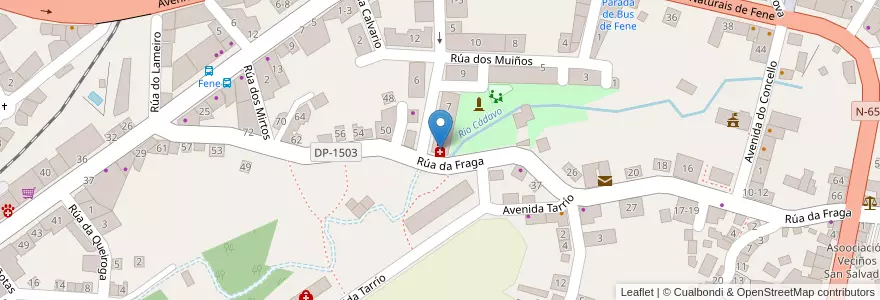 Mapa de ubicacion de Farmacia de Fene en 스페인, Galicia / Galiza, A Coruña, Ferrol, Fene.