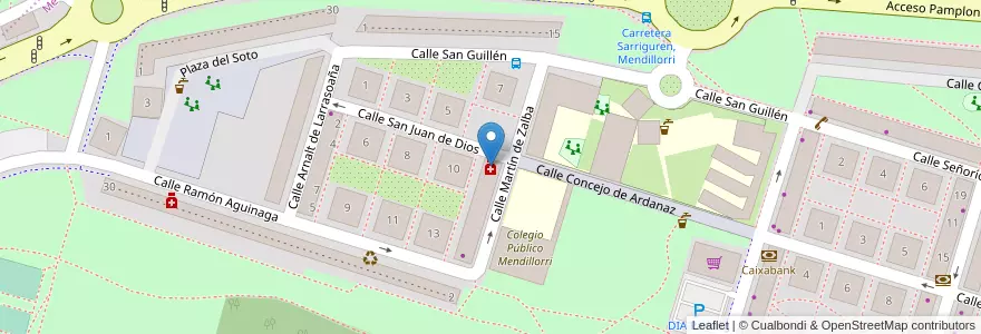Mapa de ubicacion de Farmacia de Fuentes en Spanien, Navarra, Navarra, Pamplona/Iruña.