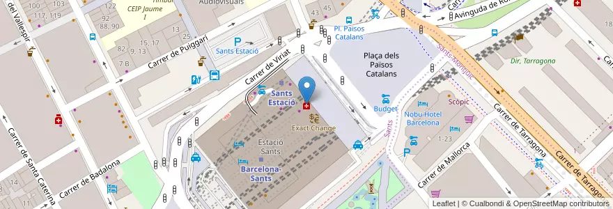 Mapa de ubicacion de Farmàcia de l'estació en 西班牙, Catalunya, Barcelona, Barcelonès, Barcelona.