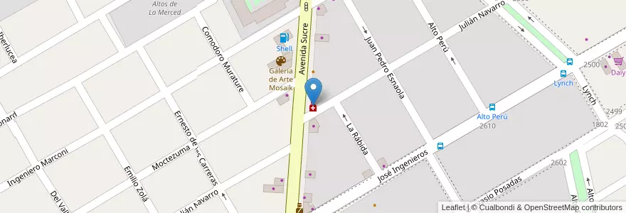 Mapa de ubicacion de Farmacia del Ángel en Arjantin, Buenos Aires, Partido De San Isidro, Beccar.