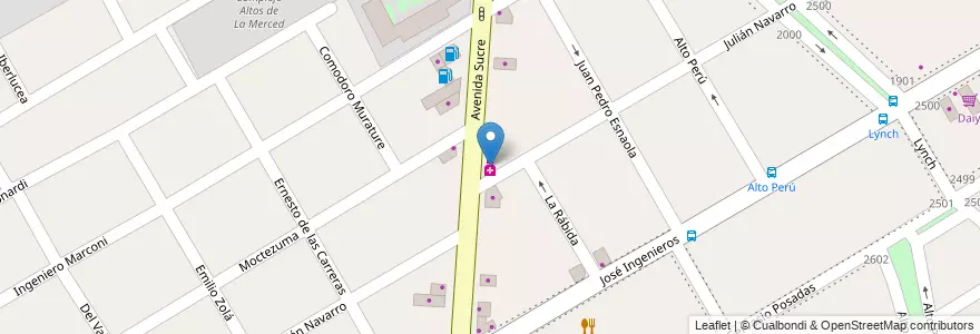 Mapa de ubicacion de Farmacia del Ángel en Argentinië, Buenos Aires, Partido De San Isidro, Beccar.