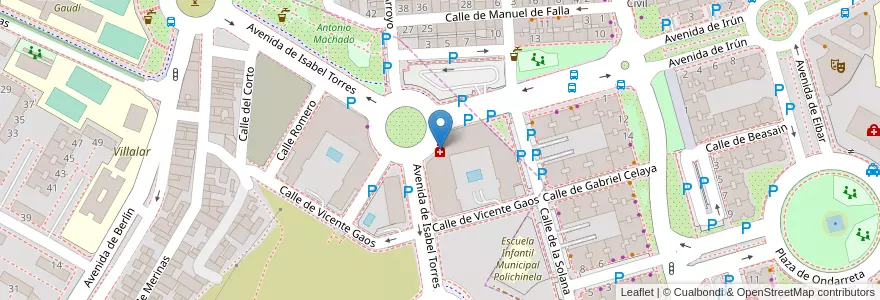 Mapa de ubicacion de Farmacia del Henares en اسپانیا, بخش خودمختار مادرید, بخش خودمختار مادرید, Área Metropolitana De Madrid Y Corredor Del Henares, San Fernando De Henares, Coslada.