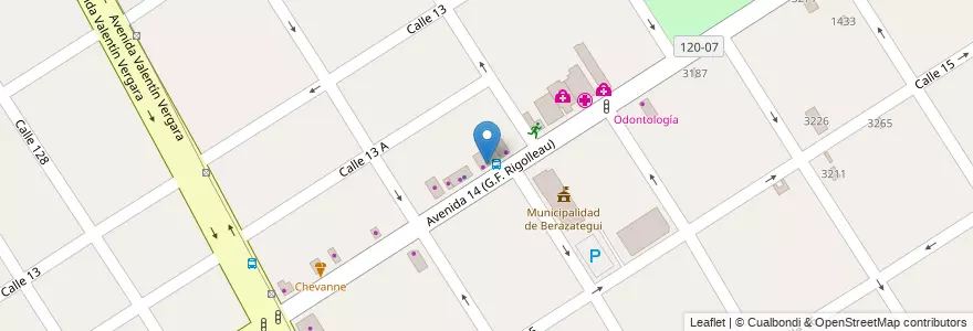 Mapa de ubicacion de Farmacia Del Norte en Argentinië, Buenos Aires, Partido De Berazategui, Berazategui.