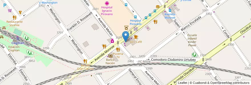 Mapa de ubicacion de Farmacia del Pirovano, Belgrano en Argentina, Autonomous City Of Buenos Aires, Comuna 12, Autonomous City Of Buenos Aires.