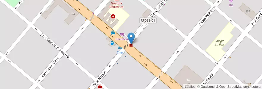 Mapa de ubicacion de Farmacia del Pueblo en Arjantin, Buenos Aires, Partido De San Nicolás, San Nicolás De Los Arroyos.