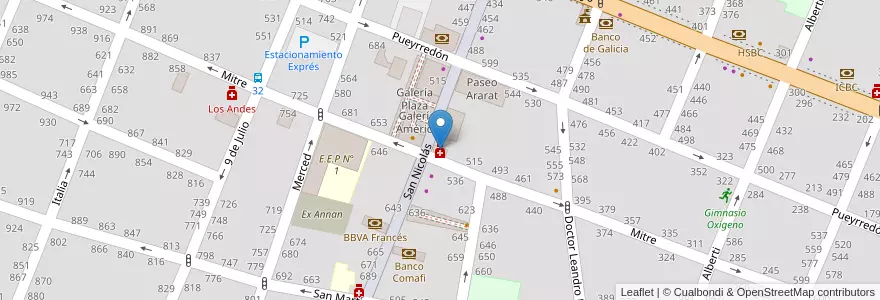 Mapa de ubicacion de Farmacia del Pueblo en Arjantin, Buenos Aires, Partido De Pergamino.