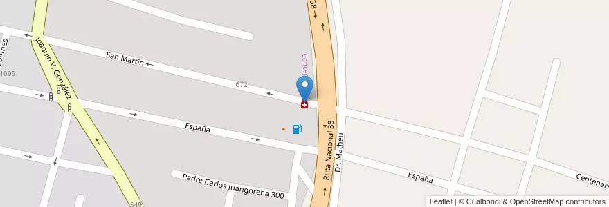 Mapa de ubicacion de Farmacia del Sur en アルゼンチン, トゥクマン州, Departamento Chicligasta, Municipio De Concepción, Concepción.