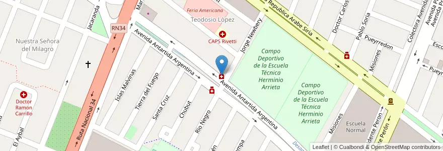 Mapa de ubicacion de Farmacia Denise en Аргентина, Жужуй, Departamento Ledesma, Municipio De Libertador General San Martín, Libertador General San Martín.