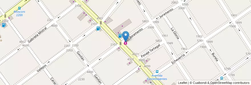 Mapa de ubicacion de Farmacia Diadeua, Villa Urquiza en Argentinië, Ciudad Autónoma De Buenos Aires, Comuna 12, Buenos Aires.