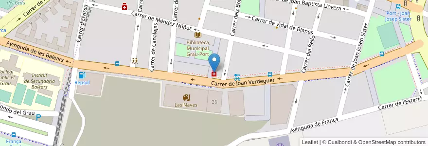 Mapa de ubicacion de Farmacia Disalud en España, Comunitat Valenciana, València / Valencia, Comarca De València, València.