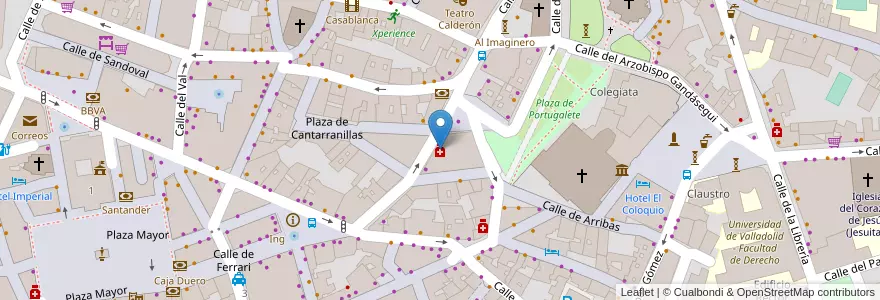 Mapa de ubicacion de Farmacia Docampo Fernández en اسپانیا, Castilla Y León, Valladolid, Valladolid.