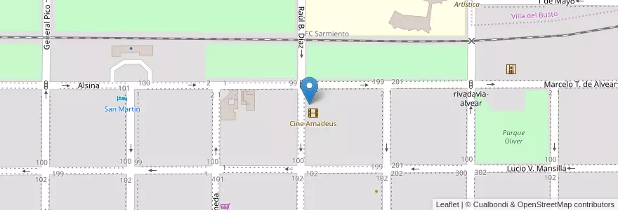 Mapa de ubicacion de Farmacia Don Bosco en Аргентина, Ла-Пампа, Municipio De Santa Rosa, Departamento Capital, Santa Rosa.