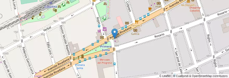 Mapa de ubicacion de Farmacia Dr. Ahorro, Caballito en Arjantin, Ciudad Autónoma De Buenos Aires, Buenos Aires, Comuna 6.