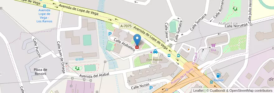Mapa de ubicacion de Farmacia El Atabal en Spanje, Andalusië, Málaga, Málaga-Costa Del Sol, Málaga.