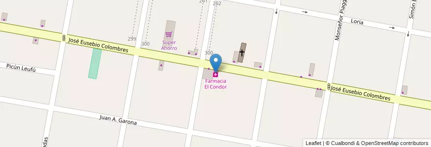 Mapa de ubicacion de Farmacia El Condor en 阿根廷, 布宜诺斯艾利斯省, Partido De Lomas De Zamora, Lomas De Zamora.