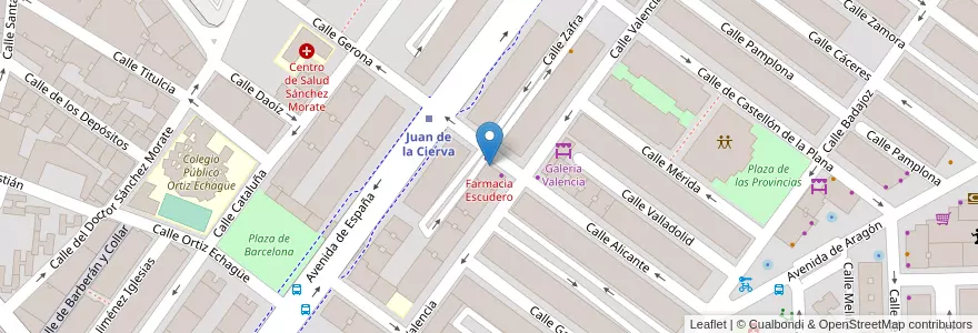 Mapa de ubicacion de Farmacia Escudero en Испания, Мадрид, Мадрид, Área Metropolitana De Madrid Y Corredor Del Henares, Getafe.