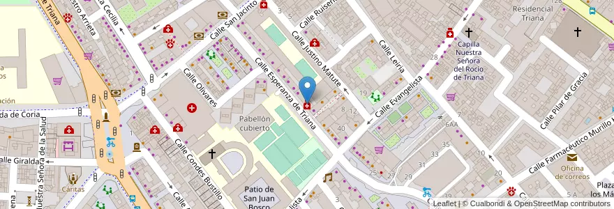 Mapa de ubicacion de Farmacia Esperanza de Triana XIII en 西班牙, 安达鲁西亚, Sevilla, Sevilla.