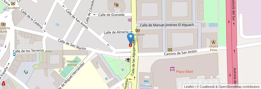 Mapa de ubicacion de Farmacia Eva Castellano Cano en Spagna, Comunidad De Madrid, Comunidad De Madrid, Área Metropolitana De Madrid Y Corredor Del Henares, Pinto.