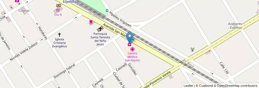 Mapa de ubicacion de Farmacia Ezpeleta en Argentinien, Provinz Buenos Aires, Ezpeleta.