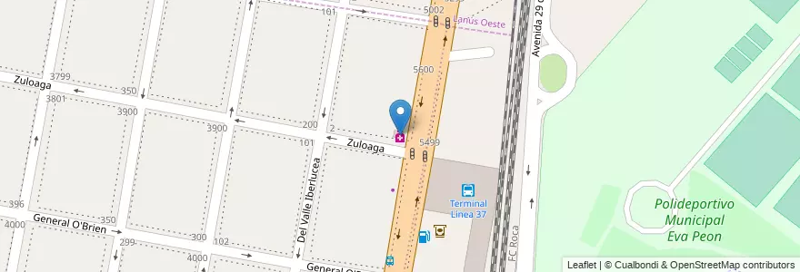 Mapa de ubicacion de Farmacia Fabogesic en Argentina, Buenos Aires, Partido De Lanús, Remedios De Escalada.