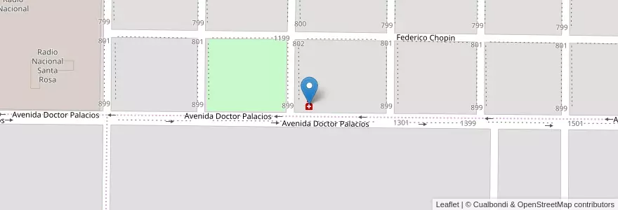 Mapa de ubicacion de Farmacia Farma Top en 아르헨티나, La Pampa, Municipio De Santa Rosa, Departamento Capital, Santa Rosa.