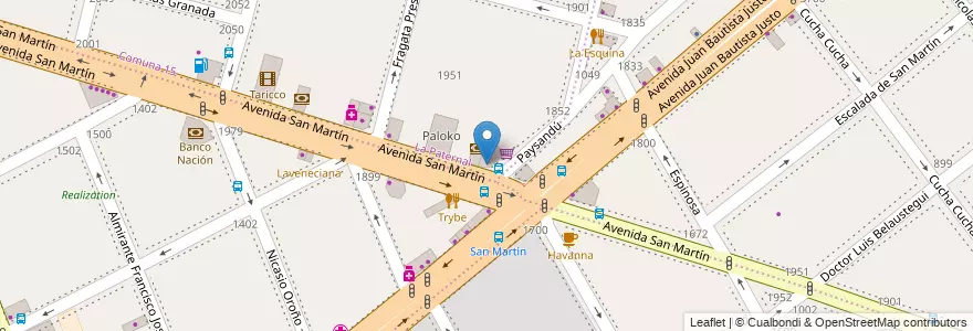 Mapa de ubicacion de Farmacia Felice, La Paternal en الأرجنتين, Ciudad Autónoma De Buenos Aires, Buenos Aires.