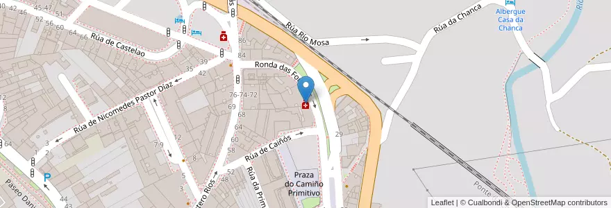 Mapa de ubicacion de Farmacia Fontiñas 82 en İspanya, Galicia / Galiza, Lugo, Lugo, Lugo.