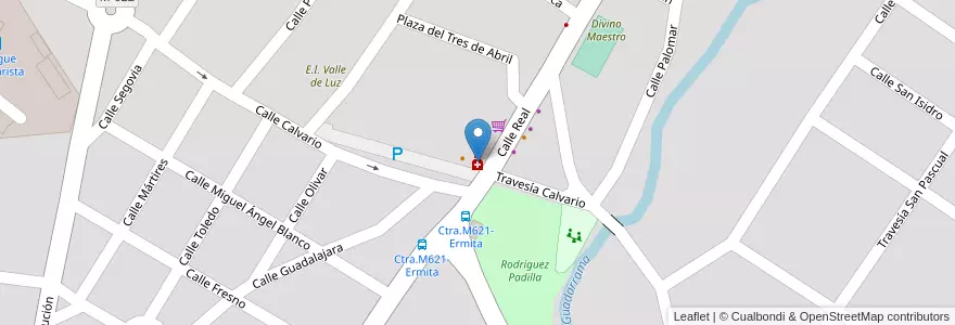 Mapa de ubicacion de Farmacia Galiano Manzano Antonio en إسبانيا, منطقة مدريد, منطقة مدريد, Cuenca Del Guadarrama, Los Molinos.
