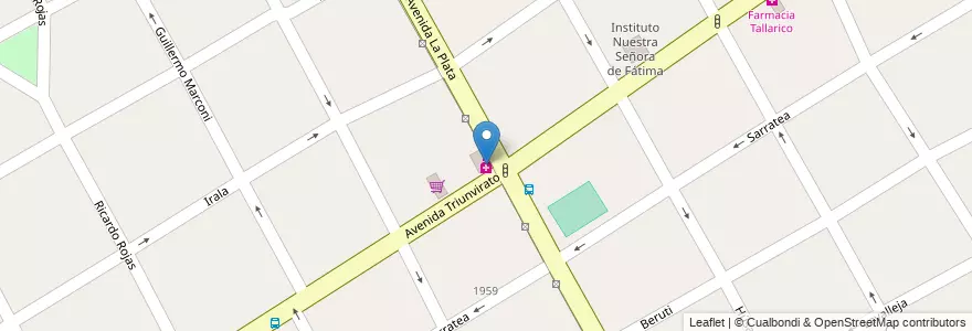 Mapa de ubicacion de Farmacia Gemma en アルゼンチン, ブエノスアイレス州, Partido De Quilmes, Quilmes.