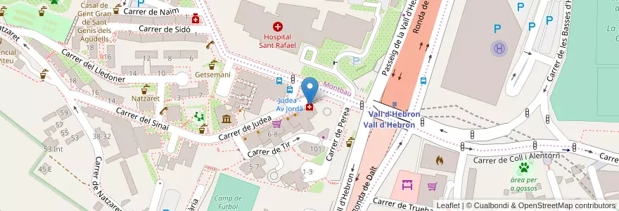 Mapa de ubicacion de Farmàcia Gimeno Domínguez en إسبانيا, كتالونيا, برشلونة, بارسلونس, Barcelona.
