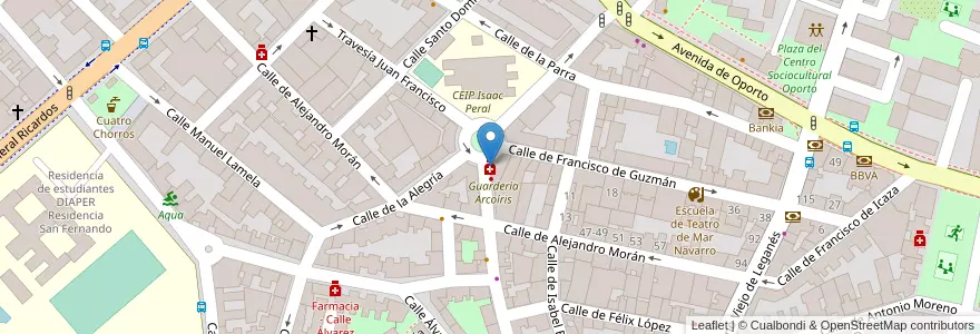 Mapa de ubicacion de Farmacia - Glorieta Rufino Novalvos 2 en スペイン, マドリード州, Comunidad De Madrid, Área Metropolitana De Madrid Y Corredor Del Henares, Madrid.