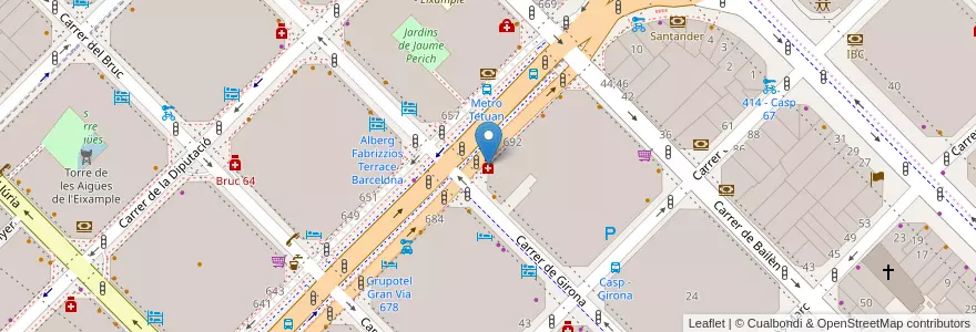Mapa de ubicacion de Farmacia Higueras-Alvarez en 스페인, Catalunya, Barcelona, Barcelonès, 바르셀로나.
